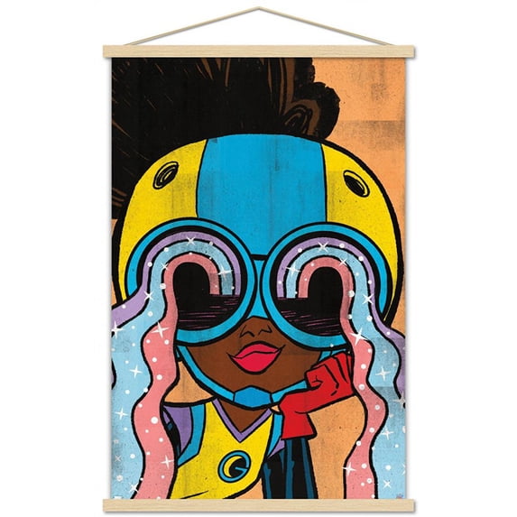 Marvel's Moon Girl & Devil Dinosaur - Smile Wall Poster with Magnetic Frame, 22.375" x 34"