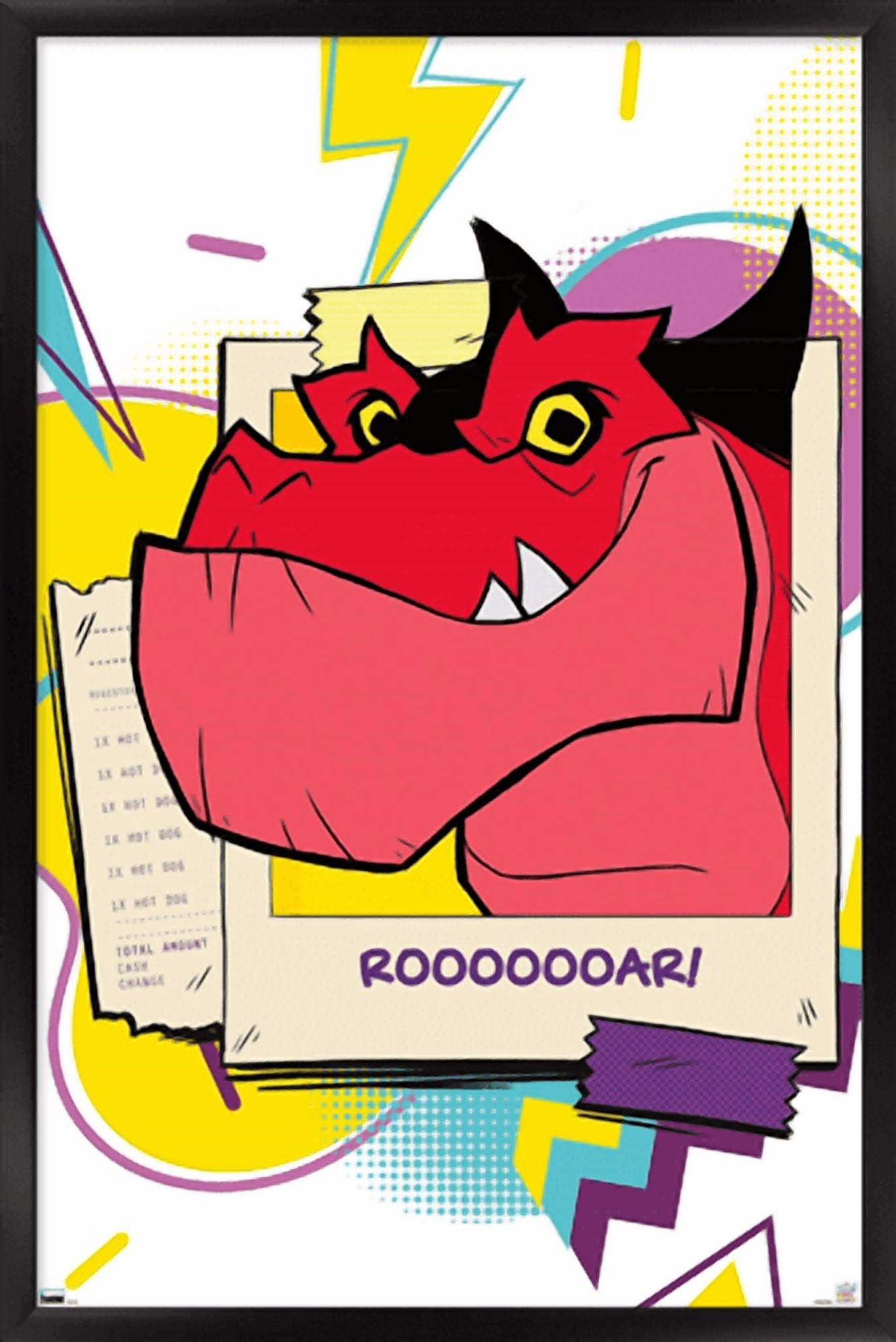Marvel's Moon Girl & Devil Dinosaur - Wave Wall Poster, 14.725" x 22.375" Framed
