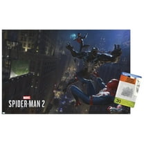Marvel's Spider-Man 2 - Fight with Venom Wall Poster with Push Pins, 14.725" x 22.375"