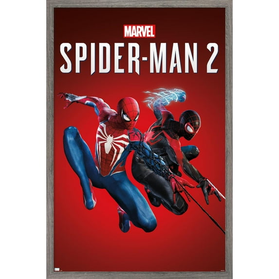 Marvel's Spider-Man 2 - Key Art Wall Poster, 14.725" x 22.375" Framed