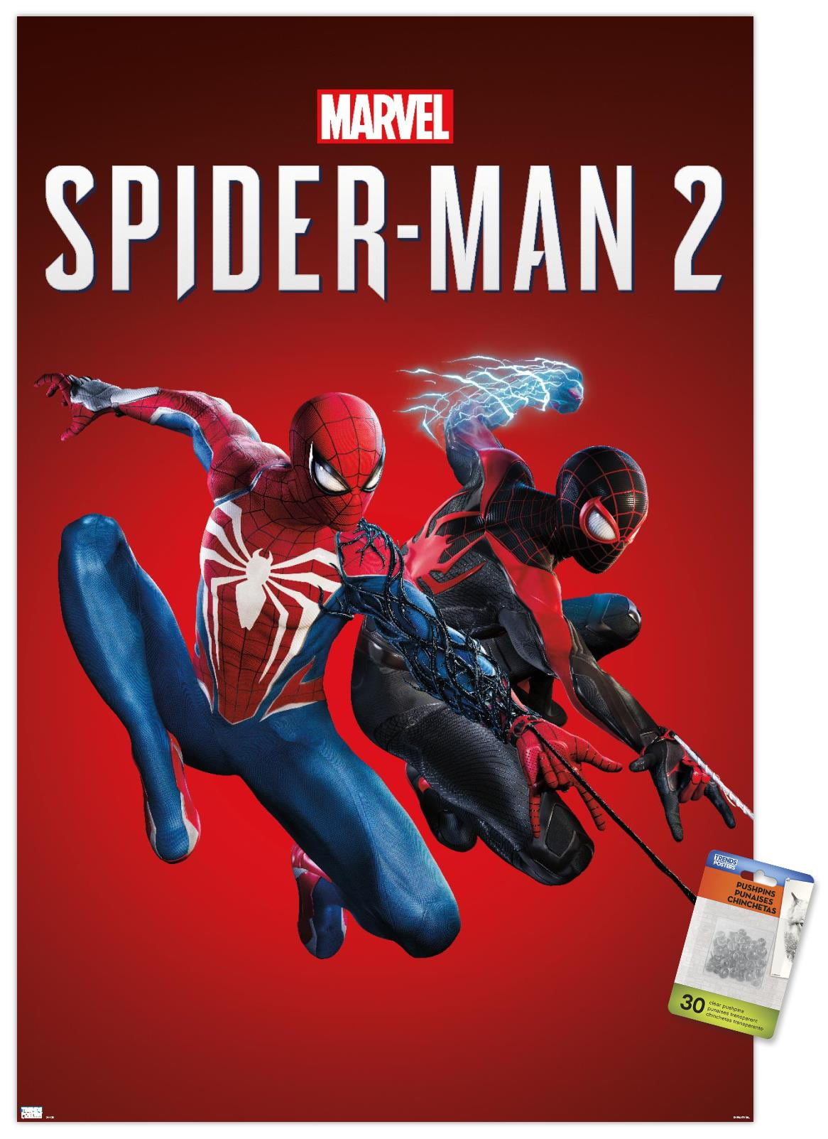 Marvel Spider-Man 2 (2023) - Key Art Wall Poster with Push Pins