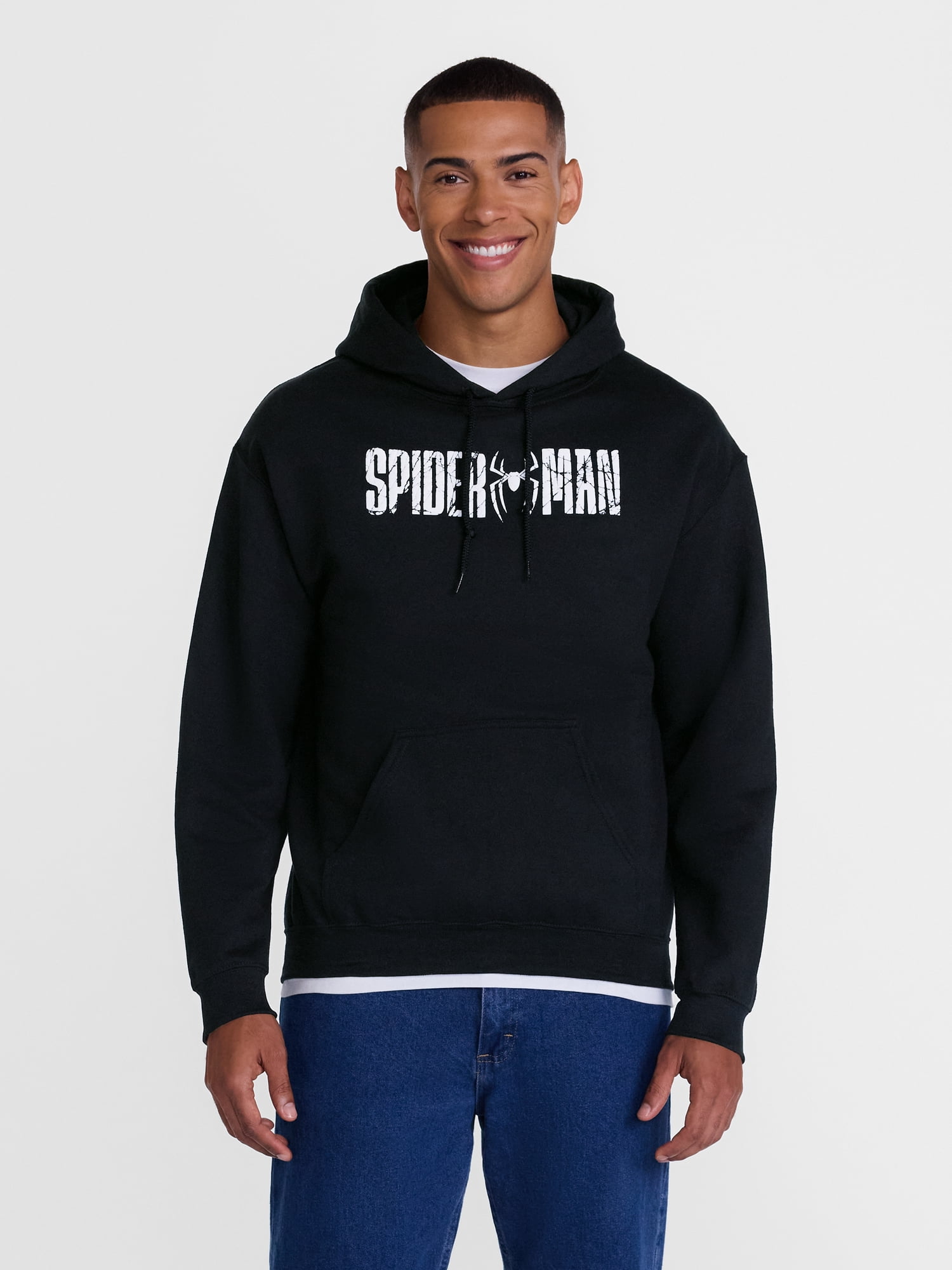 Marvel Spider-Man Men's and Big Men's Front Back Graphic Cotton Hoodie, Sizes S-3XL