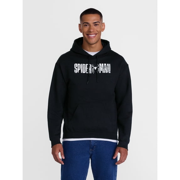 Marvel Spider-Man Men's and Big Men's Front Back Graphic Cotton Hoodie, Sizes S-3XL