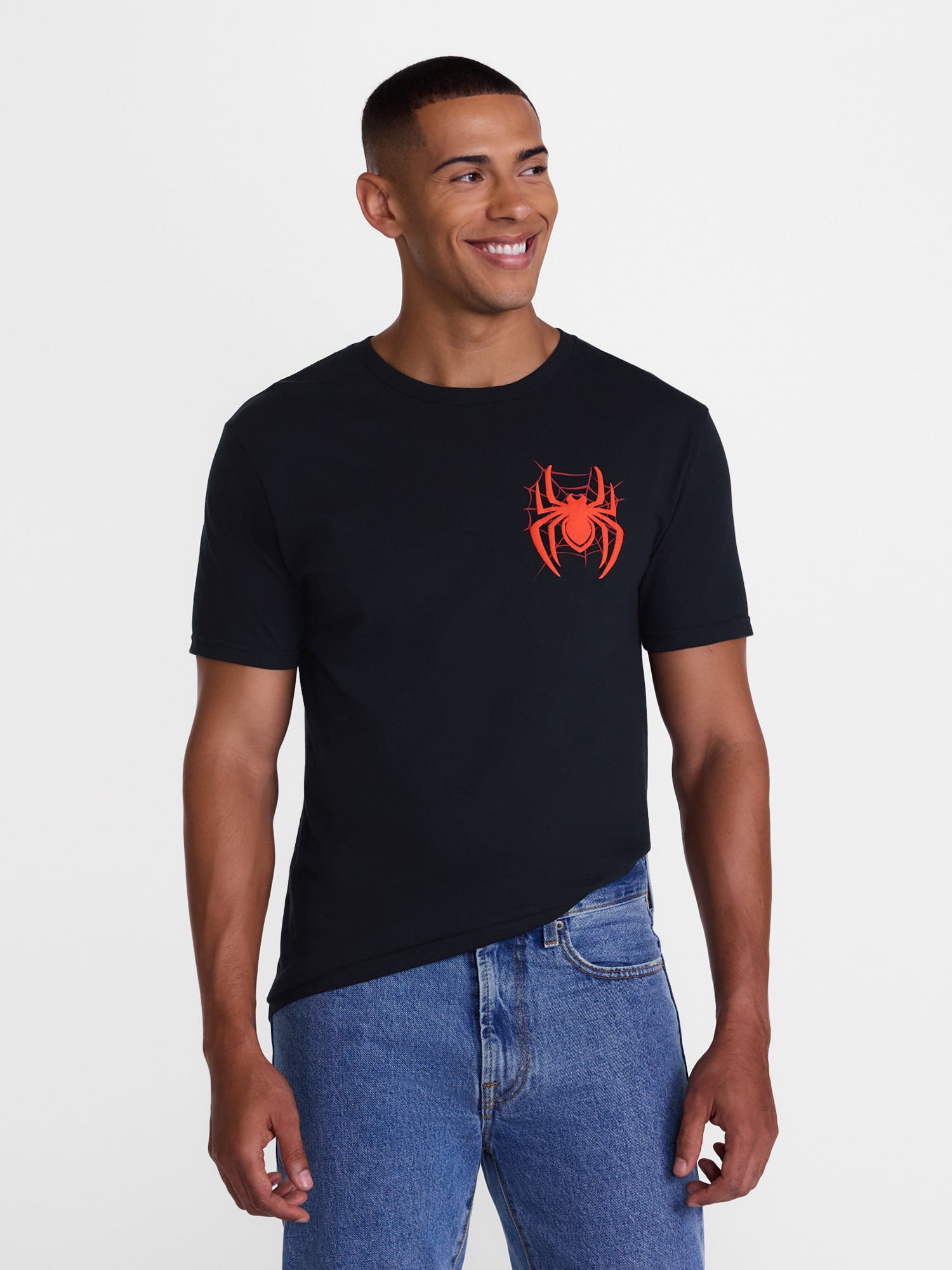 Marvel's Spider-Man Men's and Big Men's Front Back Graphic Cotton Tee, Sizes S-3XL