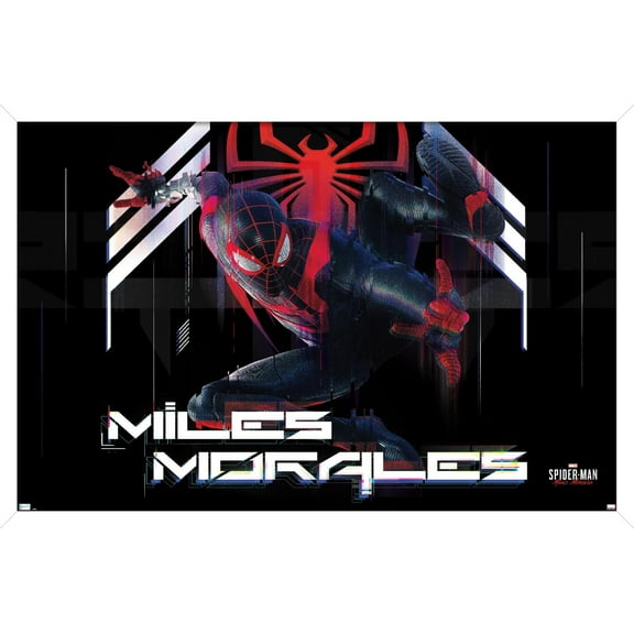 Marvel's Spider-Man: Miles Morales - Action Wall Poster, 22.375" x 34", Framed