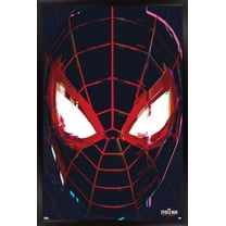 Marvel's Spider-Man: Miles Morales - Face Wall Poster, 22.375" x 34", Framed