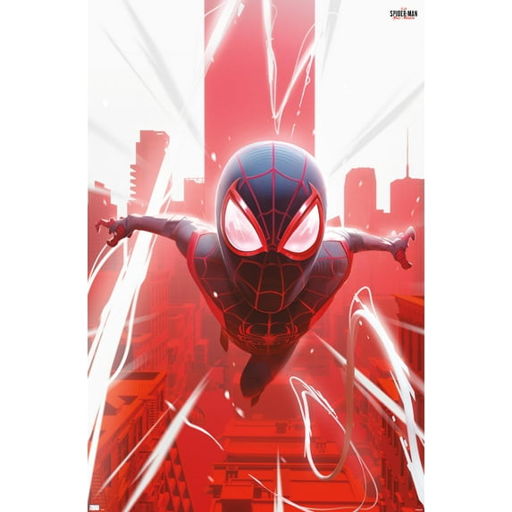 Marvel's Spider-Man: Miles Morales - Falling Wall Poster, 14.725" x 22.375"
