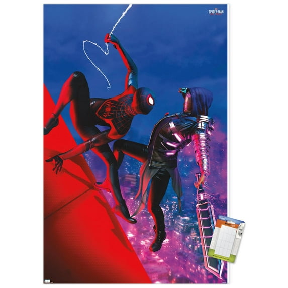Marvel's Spider-Man: Miles Morales - Fight Wall Poster, 14.725" x 22.375"