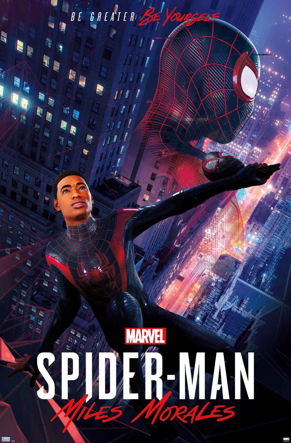 Marvel's Spider-Man: Miles Morales - Pose Wall Poster, 22.375 x 34, Framed