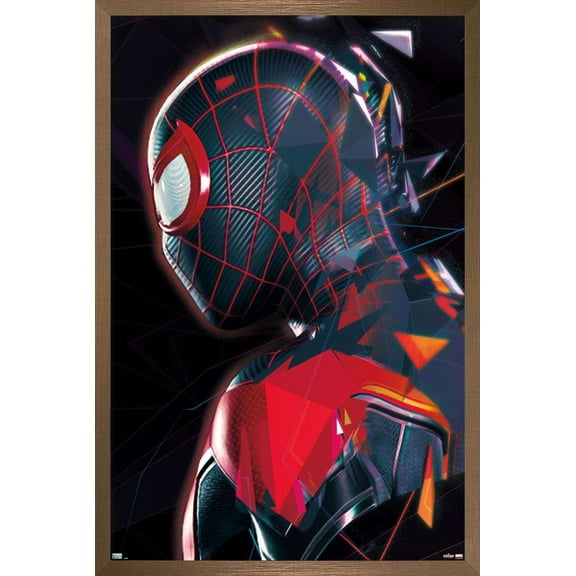 Marvel's Spider-Man: Miles Morales - Profile Wall Poster, 14.725" x 22.375", Framed