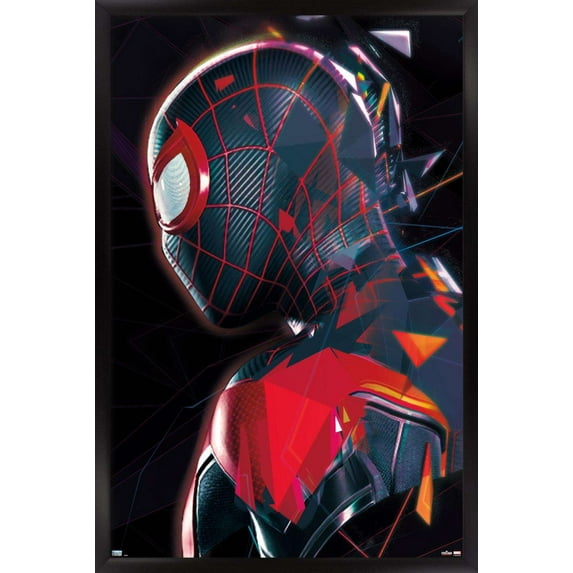 Marvel's Spider-Man: Miles Morales - Profile Wall Poster, 14.725" x 22.375", Framed
