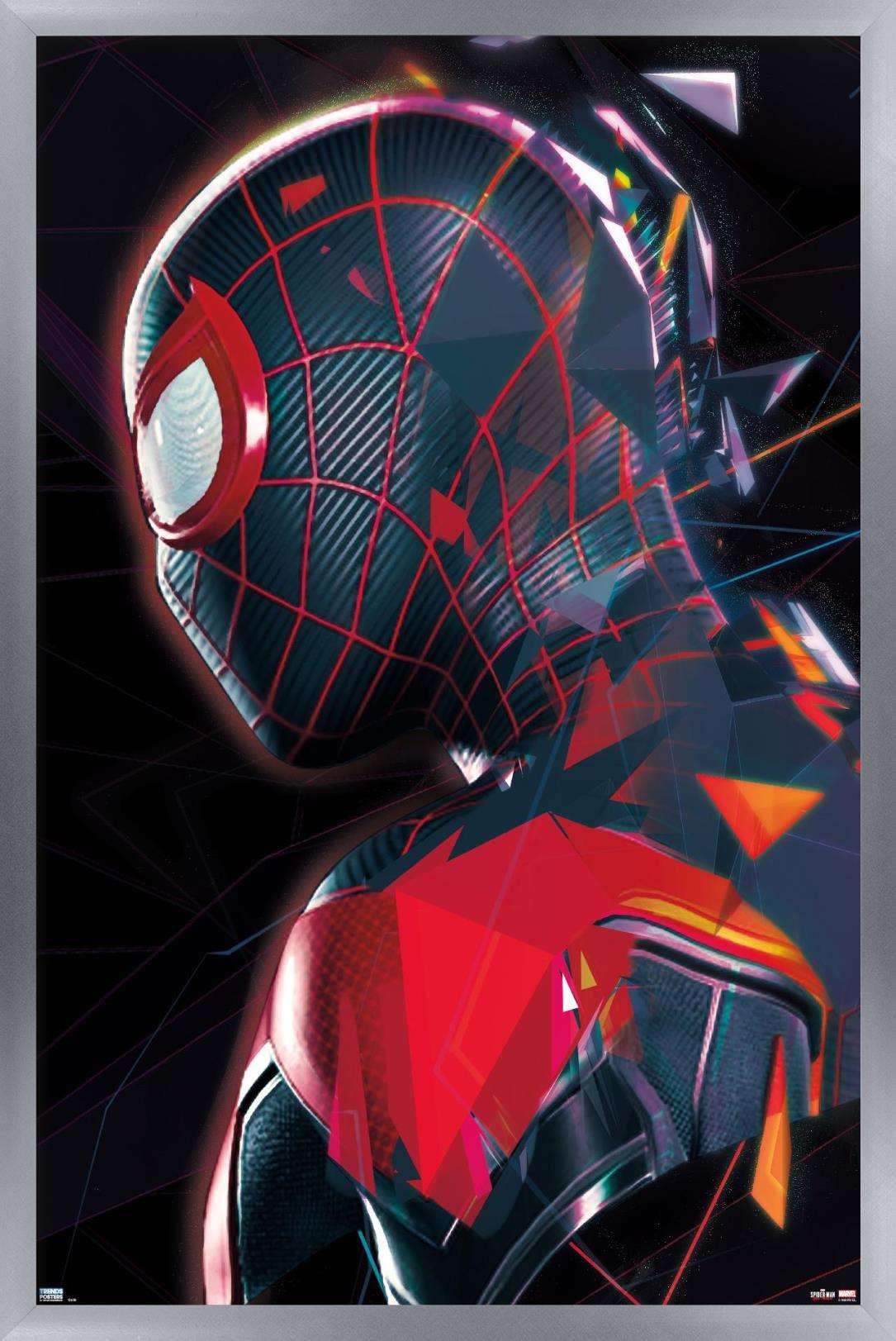 Marvel's Spider-Man: Miles Morales - Profile Wall Poster, 14.725" x 22.375", Framed