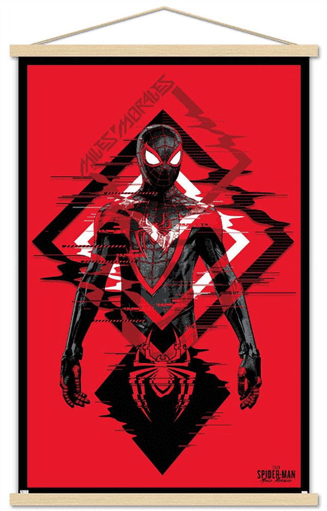 Marvel's Spider-Man: Miles Morales - Suit Wall Poster with Wooden ...