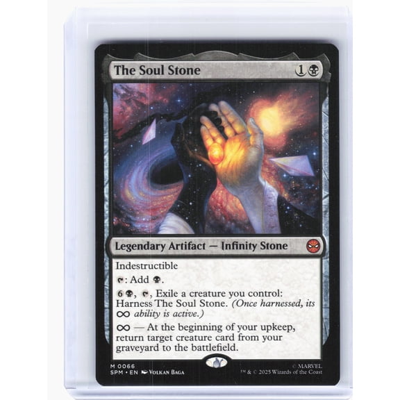 Marvel's Spider-Man The Soul Stone Nonfoil Mythic Rare Legendary Artifact Infinity Stone #0066