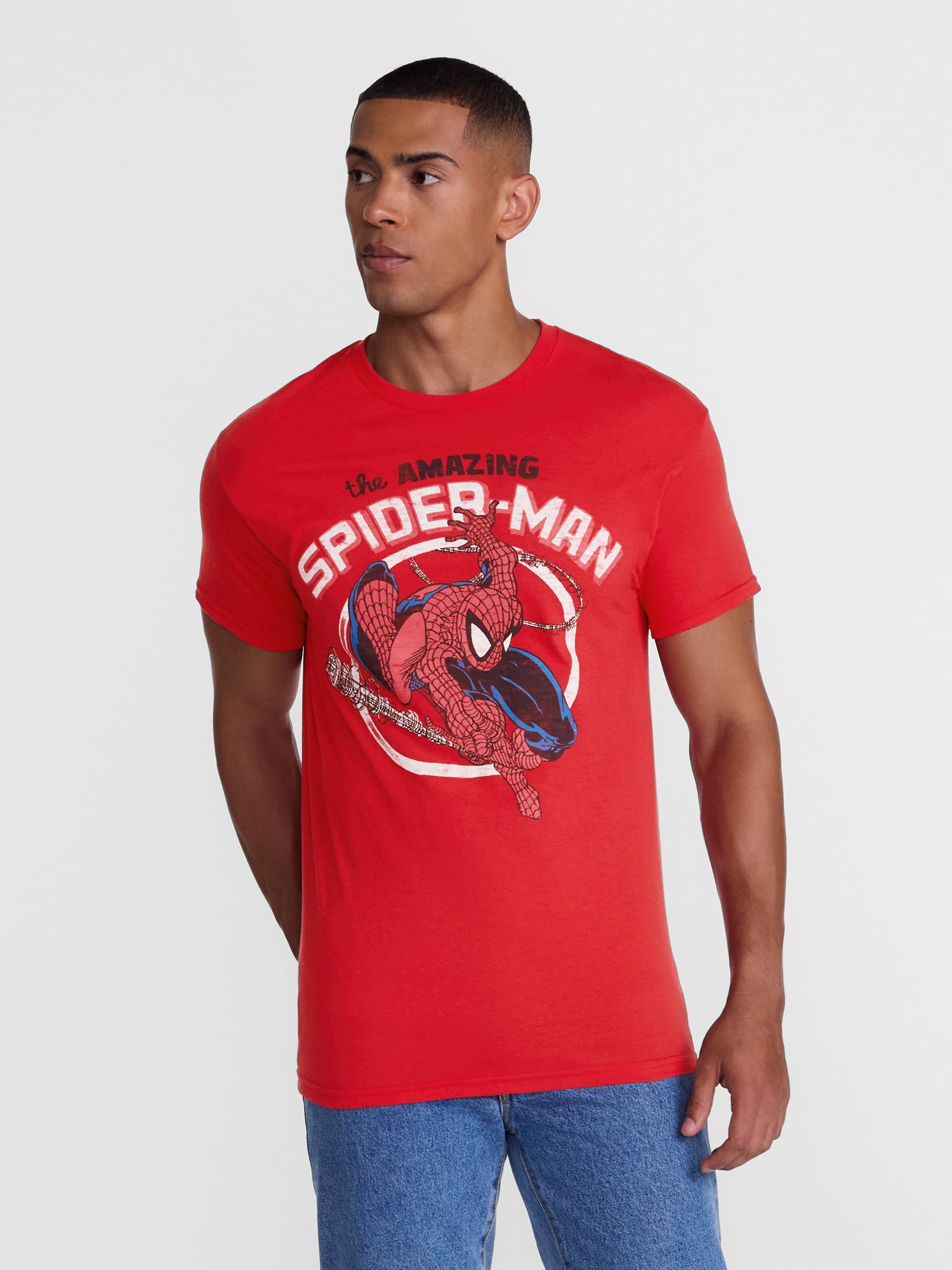 Marvel's Spider-Man Men's and Big Men's Graphic Cotton Tee with Short Sleeves, Sizes S-3XL