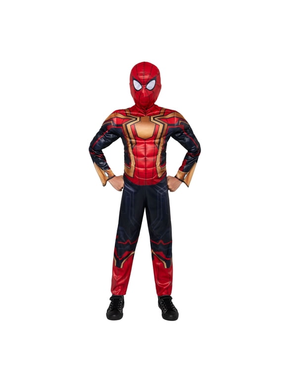 's Spider-man Integrated Halloween Costume for Children, Boy's Size S (6/7), by Jazwares