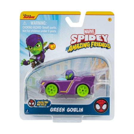 Marvel’s Spidey and His Amazing Friends Amazing Metals (Green Goblin) 3 inch Die-Cast Play Vehicle