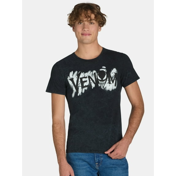 Marvel's Venom Men’s & Big Men's Mineral Wash Graphic Tee, Sizes S-3XL