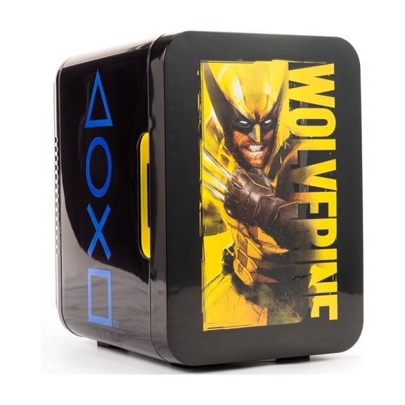 Marvel's Wolverine Mini Fridge Thermoelectric Cooler, 4L, 6 Cans
