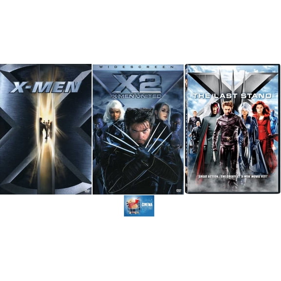Marvel's X-MEN X2 UNITED & X3 LAST STAND TRILOGY 3 DVD Movie Set Includes Cinema Movie Time Art Card