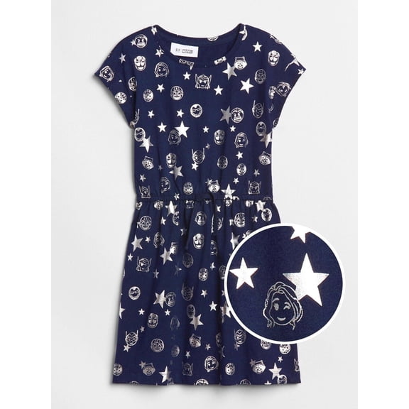 Marvel x GAP Super Hero Girls Navy Dress Size Medium (8-9)