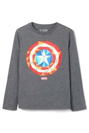 Marvel x Gap Kids Captain America shield logo Boys sweatshirt T shirt size large