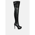 thumbnail image 1 of Marvelettes Faux Leather High Heeled Long Boots, 1 of 10