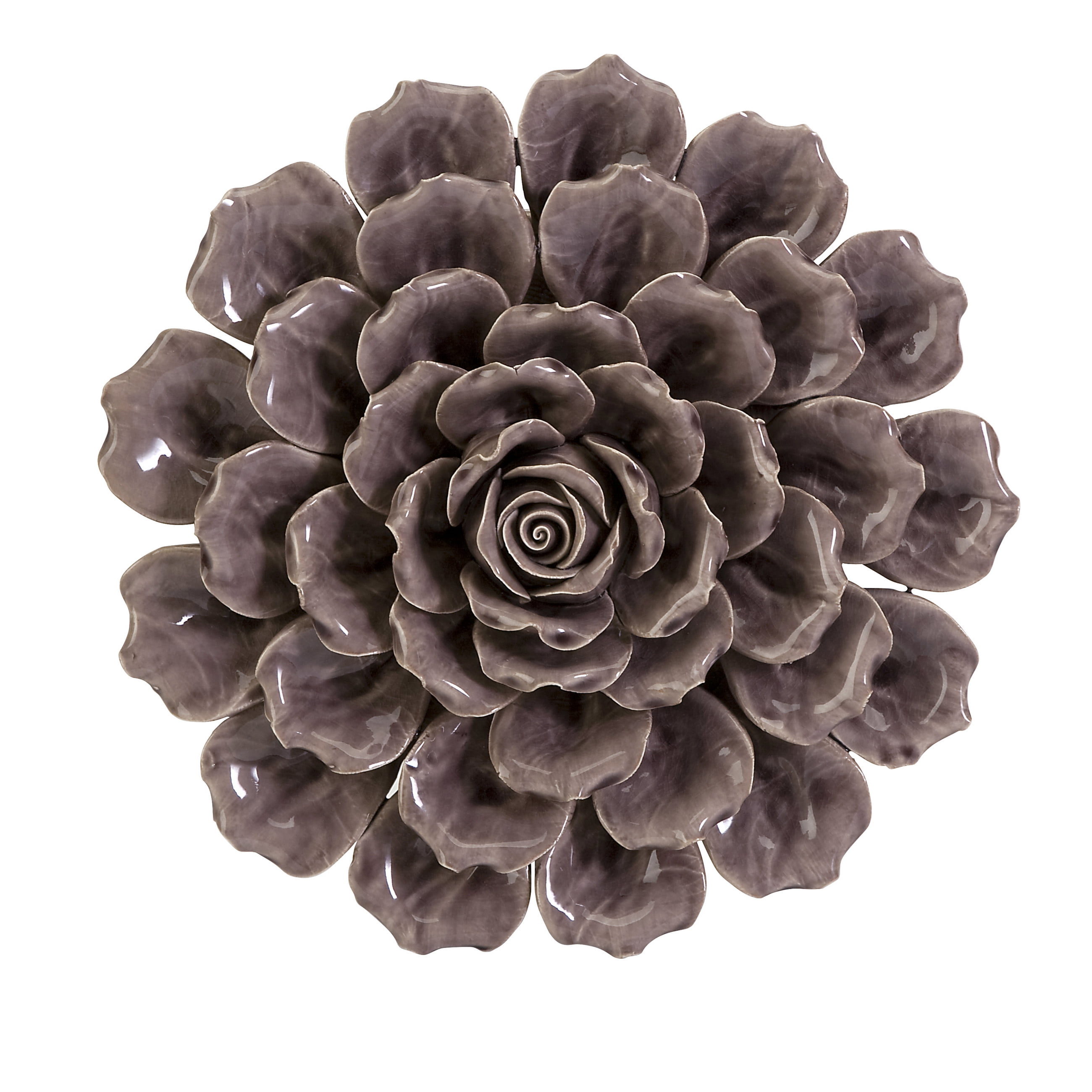 Marvelous Magdalyn Purple Ceramic Wall Flower