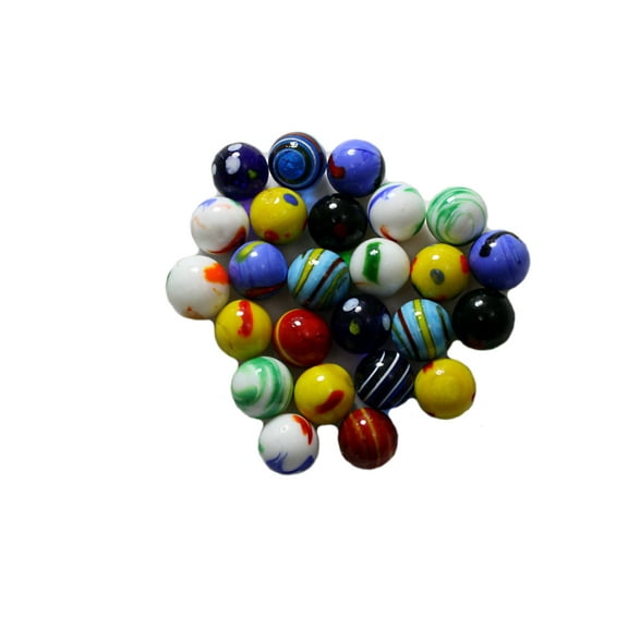 Marvelous Marbles- 25 Small 16mm Art Glass Netted Assortment