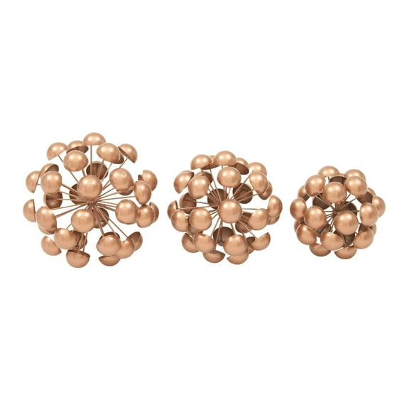 Marvelous Metal Table Decor Copper Set Of 3