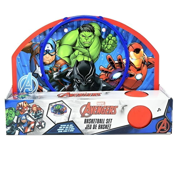 Marvels Avengers Hulks Thor Captain America 13.5 X 10" Basketball Set "Ball, Hoop, Net & Door Hanger"