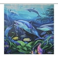 thumbnail image 1 of Marvels of The Sea Shower Curtain Fabric Bathroom Decor with Hooks, 1 of 8