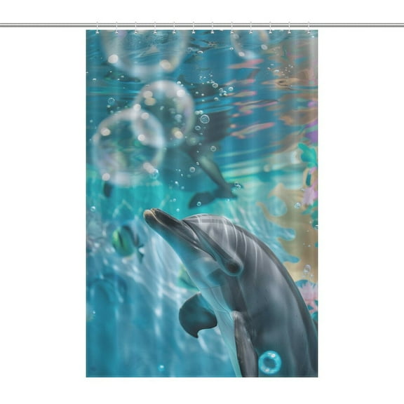 Marvels of The Sea Shower Curtain Modern Home Bathroom Bathtub Decor Waterproof Fabric with 12PCS Hooks