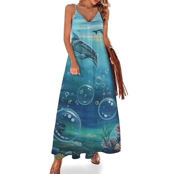 Marvels of The Sea Sleeveless Dress Woman Fashion Long Dresses Women's Summer Suit Dress Summer 2025 Women