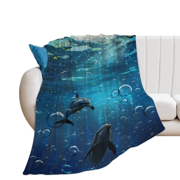 Marvels of The Sea Soft Print Blanket Throw Blankets Warm Cozy Lightweight Couch Blanket Stuff Gifts for Women Girls Kids Mom Teens Boys