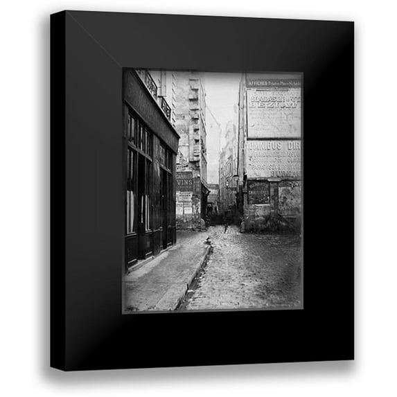 Marville, Charles 15x18 Black Modern Framed Museum Art Print Titled - Paris, 1860-1870 - Rue Tirechappe