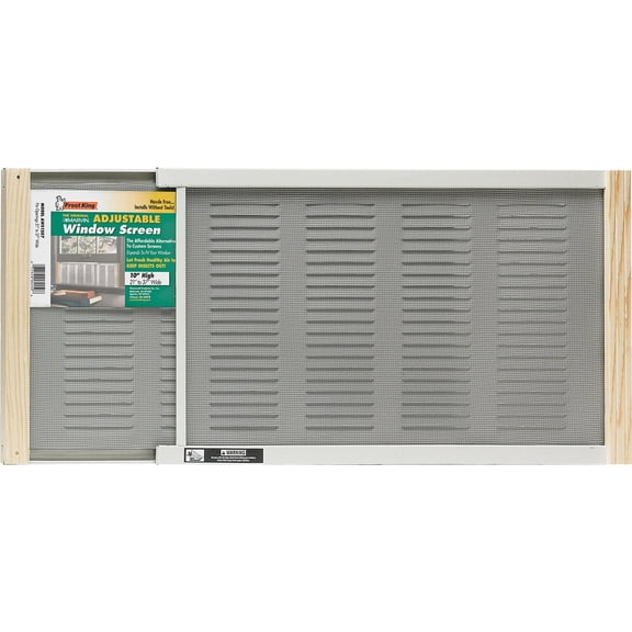 Thermwell Marvin Adjustable Window Screen 10" Tall, Extends 21" - 27" Beige Extends 21" - 27" Residential Use, Standard Application