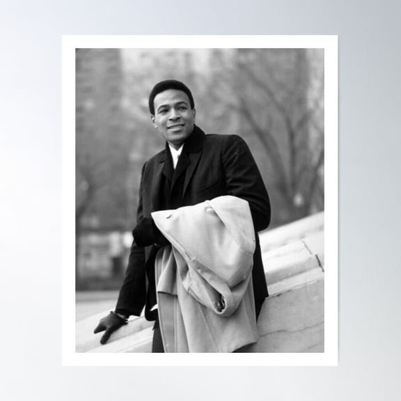 Marvin Gaye Poster Wall Art, Modern Wall Decor For Living Room Bedroom, 8x12 UNFRAMED