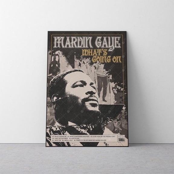 Marvin Gaye What’s Going On Poster, Unframed Paper Poster 16x20in