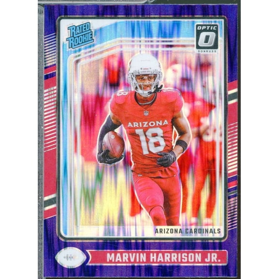 Marvin Harrison Jr. Rookie 2024 Donruss Optic Rated Rookie Purple Shock #276
