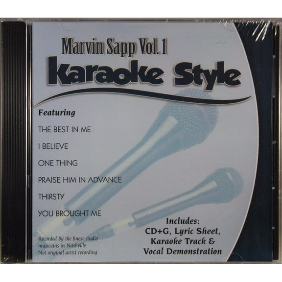 Marvin Sapp Volume 1 Daywind Christian Karaoke Style NEW CD+G 6 Songs