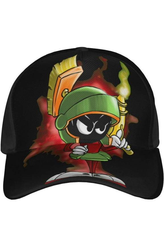 Marvin The Cartoon Martian Alien Baseball Cap for Men Women Adjustable Trucker Hat Baseball Hat Casual Sun Hat Black 2025 new model