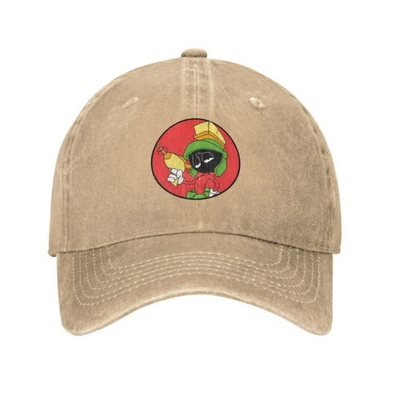 Marvin The Martian Logo Men And Women Denim Baseball Cap Adjustable Vintage Trucker Hat Washed Casquette Denim Cap Hat