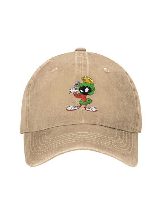 Marvin The Martian Men And Women Denim Baseball Cap Adjustable Vintage Trucker Hat Washed Casquette Denim Cap Hat