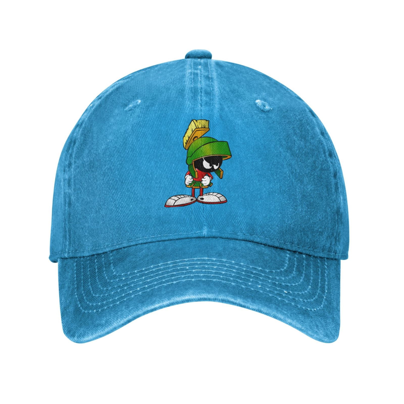 Looney Tunes Marvin The Martian Baseball Cap - Green Cotton Dad Hat With Adjustable Fit