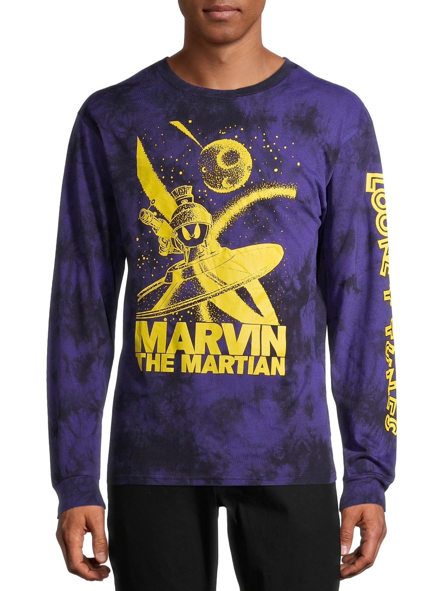 Marvin the Martian Men's and Big Men's Graphic Tie Dye Long Sleeve T ...