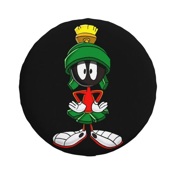Marvin the Martian Spare Tire Cover Animal Cute Cartoon Weatherproof Universal Wheel Protectors Camper Tire Covers for Trailer Rv Travel