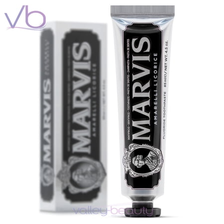 Marvis Amarelli Licorice | Rich and Creamy Toothpaste with Sweet Seductive Flavor, 85ml