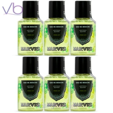 Marvis Eau De Bouche Strong Mint Mouthwash | Concentrated Refreshing Italian Oral Rinse, 30ml (Pack of 6)