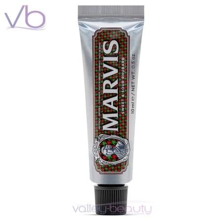 Marvis Sweet & Sour Rhubarb | Toothpaste with "Sweet and Sour" Rhubarb Flavor, 10ml